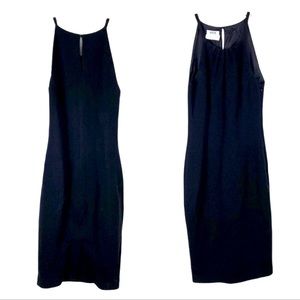 Vintage 70s Moschino Mod dress XS/S/Petite crepe cocktail sheath midi VtG 1970s